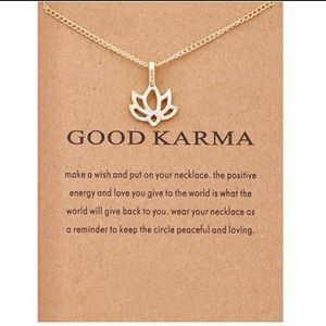 GOOD KARMA Lotus Pendant Necklace New